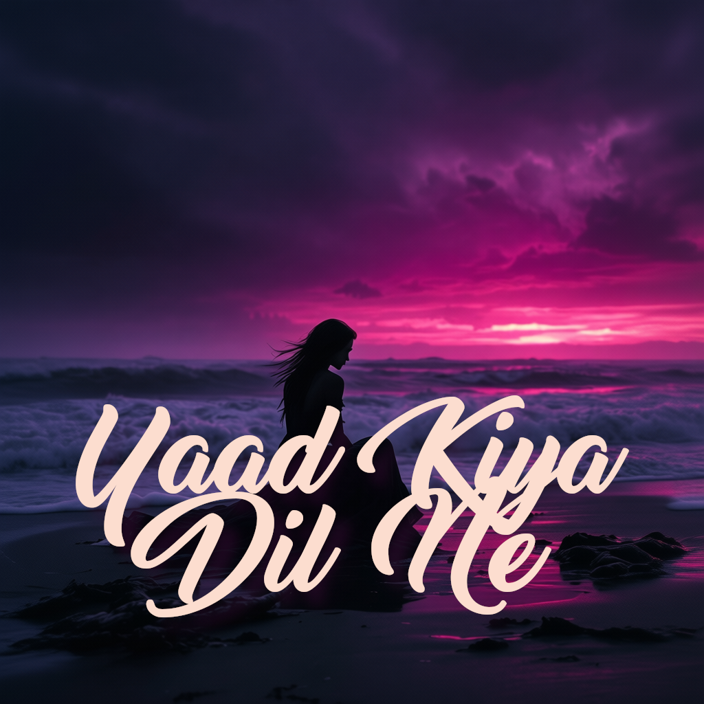 Yaad Kiya Dil Ne single cover — silhouette on a beach at sunset