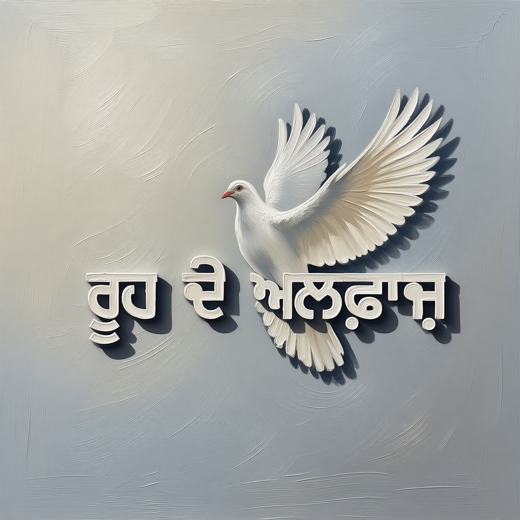 Rooh De Alfaz album cover — white dove over Gurmukhi lettering